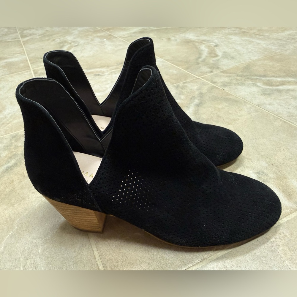Cole Haan Black Suede Ankle Booties
